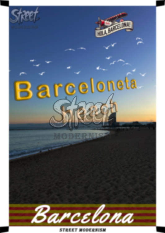 Barceloneta Beach - Digital Poster